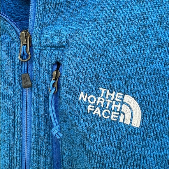 THE NORTH FACE LONG SLEEVE PULLOVER 1/4 ZIP BLUE SWEATER MEN’s Size Large - Picture 3 of 7